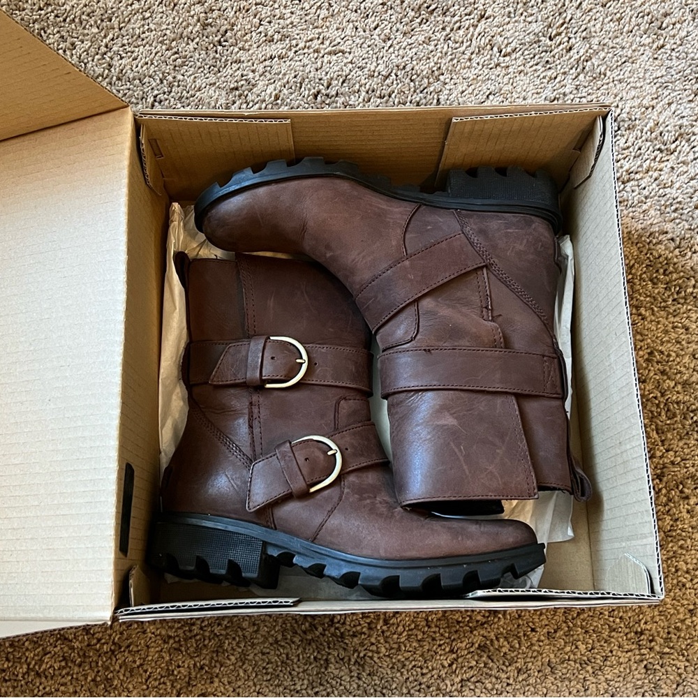 Sorel Phoenix Moto Full-Throttle Boots 7.5 Like New